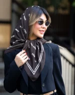 روسری پارچه کرپ اسکالر دور دوخت - تصویر 3